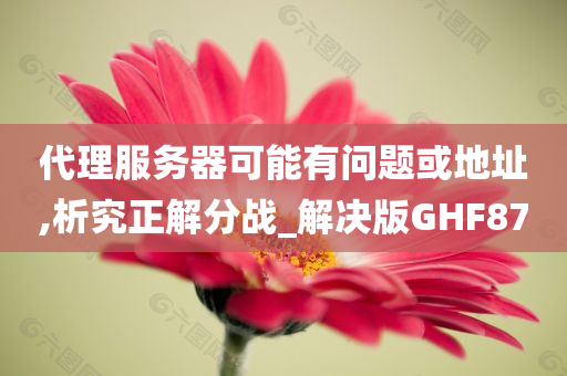 代理服务器可能有问题或地址,析究正解分战_解决版GHF87