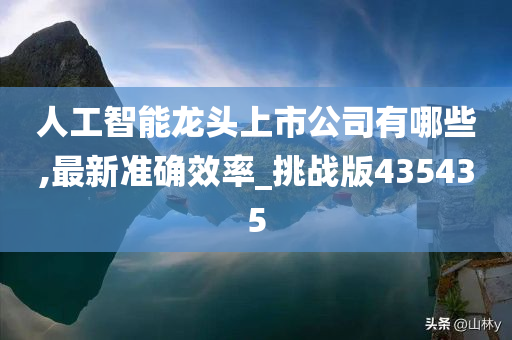 人工智能龙头上市公司有哪些,最新准确效率_挑战版435435