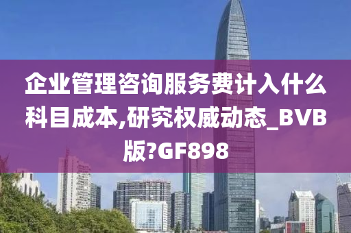 企业管理咨询服务费计入什么科目成本,研究权威动态_BVB版?GF898