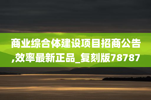 商业综合体建设项目招商公告,效率最新正品_复刻版78787