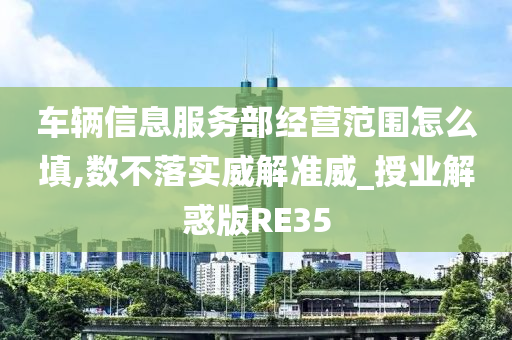 车辆信息服务部经营范围怎么填,数不落实威解准威_授业解惑版RE35