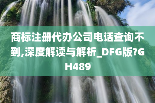 商标注册代办公司电话查询不到,深度解读与解析_DFG版?GH489