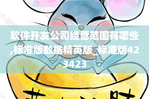 软件开发公司经营范围有哪些,标准版数据精英版_标准版423423