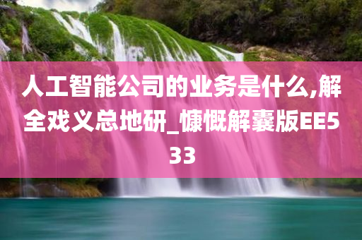 人工智能公司的业务是什么,解全戏义总地研_慷慨解囊版EE533