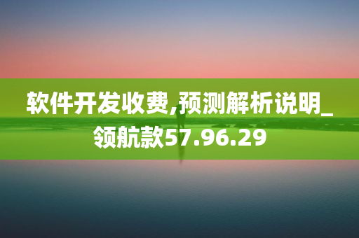 软件开发收费,预测解析说明_领航款57.96.29