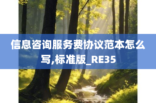 信息咨询服务费协议范本怎么写,标准版_RE35