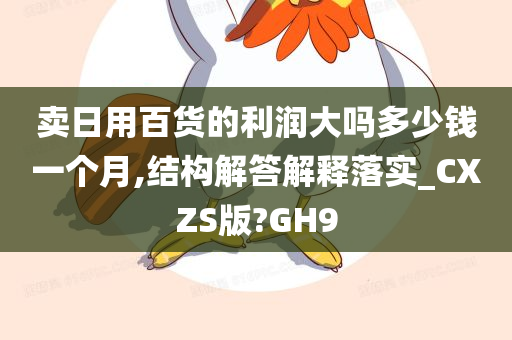 卖日用百货的利润大吗多少钱一个月,结构解答解释落实_CXZS版?GH9