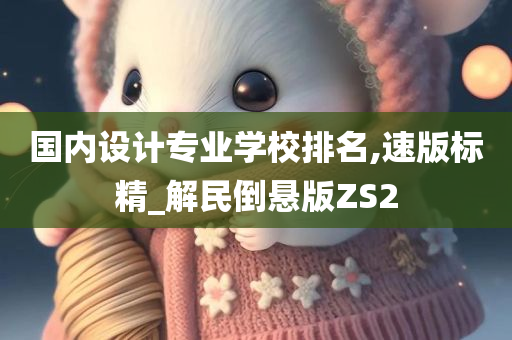 国内设计专业学校排名,速版标精_解民倒悬版ZS2