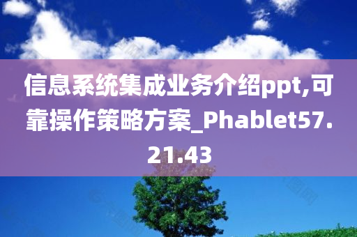 信息系统集成业务介绍ppt,可靠操作策略方案_Phablet57.21.43