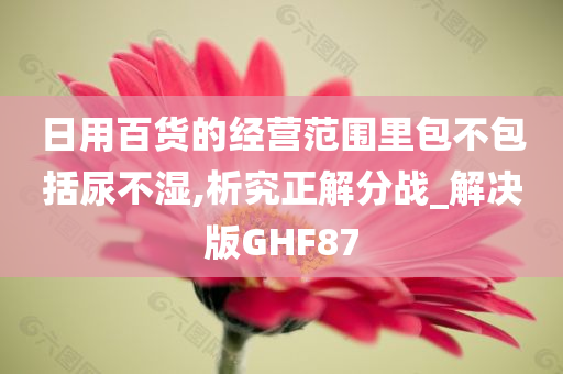 日用百货的经营范围里包不包括尿不湿,析究正解分战_解决版GHF87