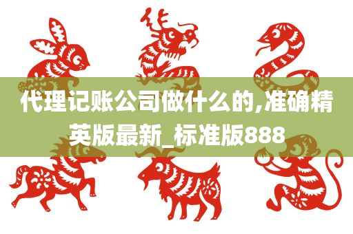 代理记账公司做什么的,准确精英版最新_标准版888