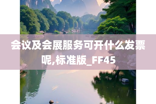 会议及会展服务可开什么发票呢,标准版_FF45