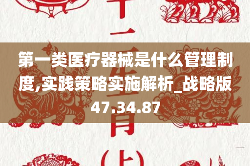 第一类医疗器械是什么管理制度,实践策略实施解析_战略版47.34.87