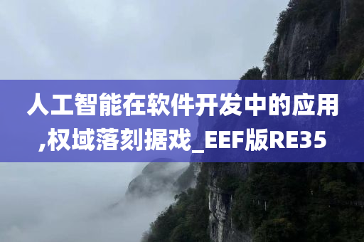 人工智能在软件开发中的应用,权域落刻据戏_EEF版RE35