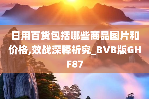 日用百货包括哪些商品图片和价格,效战深释析究_BVB版GHF87