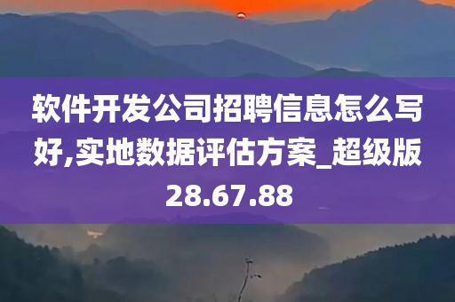 软件开发公司招聘信息怎么写好,实地数据评估方案_超级版28.67.88