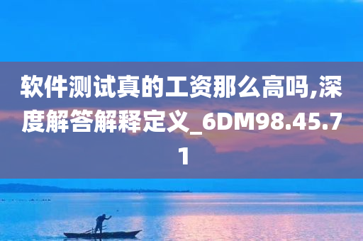 软件测试真的工资那么高吗,深度解答解释定义_6DM98.45.71