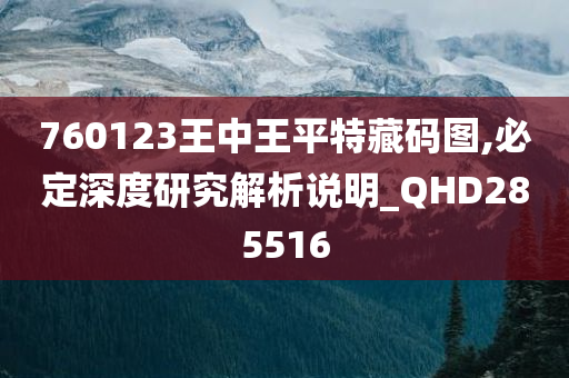 760123王中王平特藏码图,必定深度研究解析说明_QHD285516