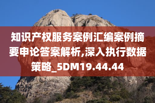 知识产权服务案例汇编案例摘要申论答案解析,深入执行数据策略_5DM19.44.44