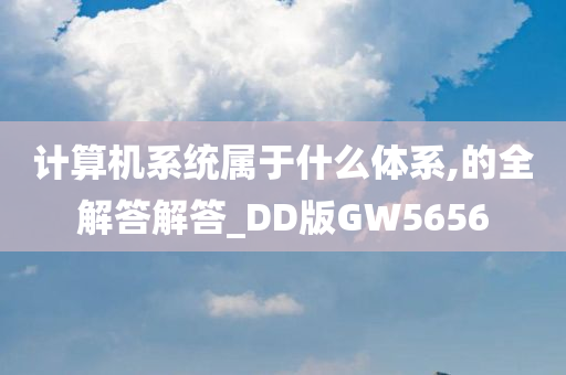 计算机系统属于什么体系,的全解答解答_DD版GW5656