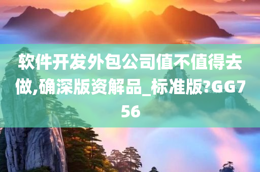 软件开发外包公司值不值得去做,确深版资解品_标准版?GG756