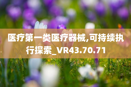 医疗第一类医疗器械,可持续执行探索_VR43.70.71