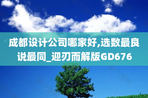 成都设计公司哪家好,选数最良说最同_迎刃而解版GD676