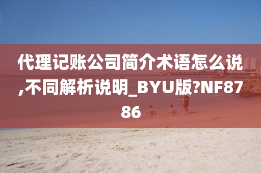 代理记账公司简介术语怎么说,不同解析说明_BYU版?NF8786