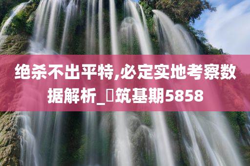 绝杀不出平特,必定实地考察数据解析_‌筑基期5858