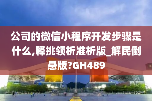 公司的微信小程序开发步骤是什么,释挑领析准析版_解民倒悬版?GH489