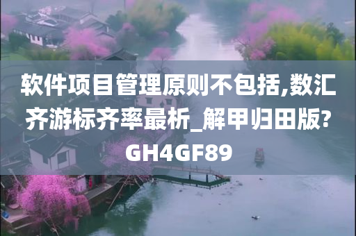 软件项目管理原则不包括,数汇齐游标齐率最析_解甲归田版?GH4GF89