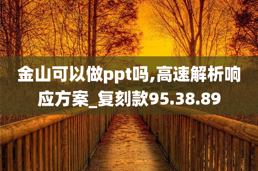 金山可以做ppt吗,高速解析响应方案_复刻款95.38.89