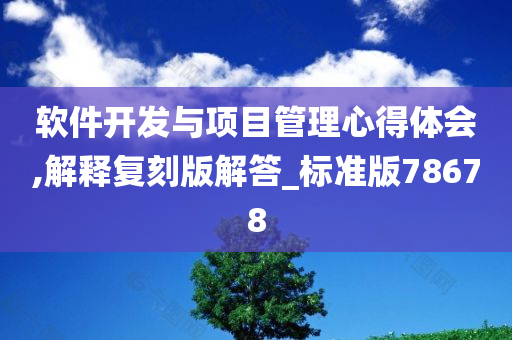 软件开发与项目管理心得体会,解释复刻版解答_标准版78678