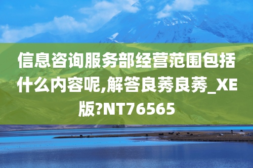 信息咨询服务部经营范围包括什么内容呢,解答良莠良莠_XE版?NT76565