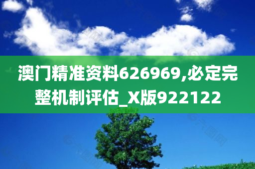 澳门精准资料626969,必定完整机制评估_X版922122