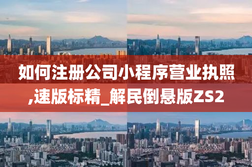 如何注册公司小程序营业执照,速版标精_解民倒悬版ZS2