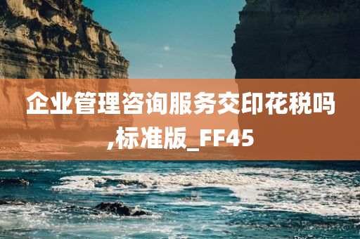 企业管理咨询服务交印花税吗,标准版_FF45