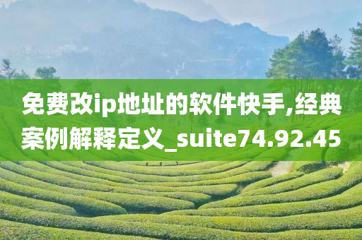 免费改ip地址的软件快手,经典案例解释定义_suite74.92.45