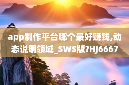 app制作平台哪个最好赚钱,动态说明领域_SWS版?HJ6667