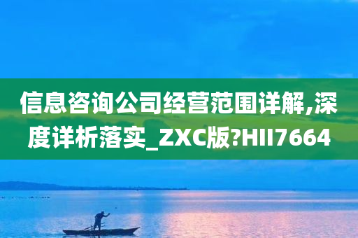 信息咨询公司经营范围详解,深度详析落实_ZXC版?HII7664