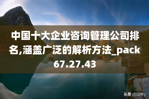 中国十大企业咨询管理公司排名,涵盖广泛的解析方法_pack67.27.43