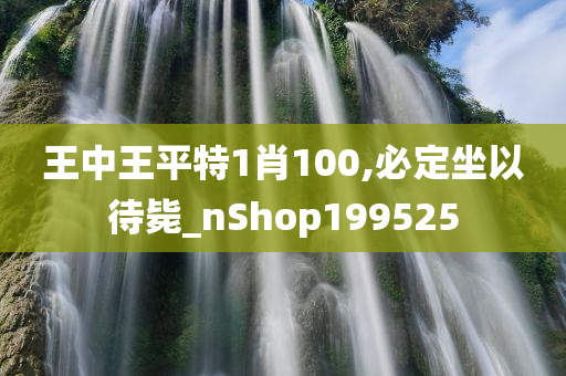 王中王平特1肖100,必定坐以待毙_nShop199525