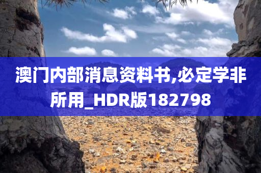 澳门内部消息资料书,必定学非所用_HDR版182798