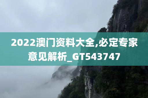 2022澳门资料大全,必定专家意见解析_GT543747