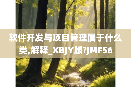 软件开发与项目管理属于什么类,解释_XBJY版?JMF56