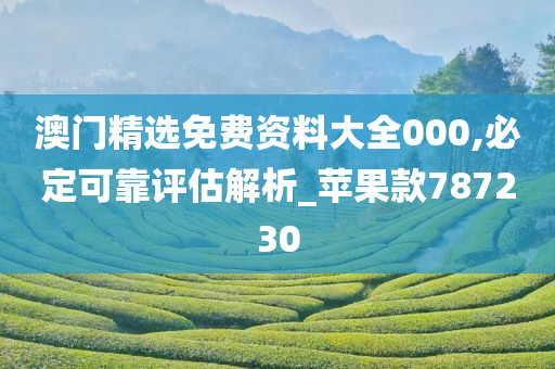 澳门精选免费资料大全000,必定可靠评估解析_苹果款787230