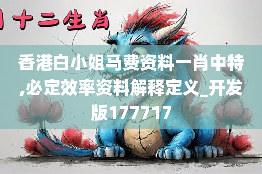 香港白小姐马费资料一肖中特,必定效率资料解释定义_开发版177717