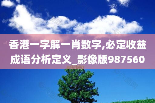 香港一字解一肖数字,必定收益成语分析定义_影像版987560