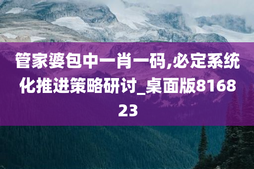 管家婆包中一肖一码,必定系统化推进策略研讨_桌面版816823