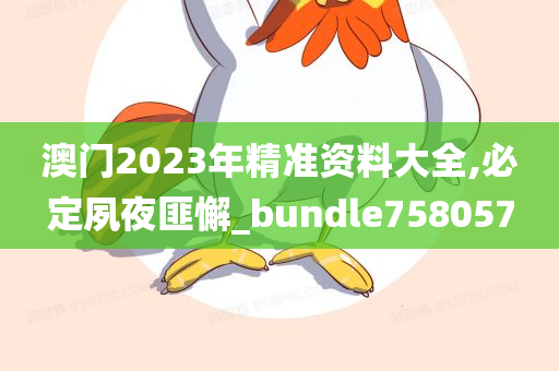 澳门2023年精准资料大全,必定夙夜匪懈_bundle758057